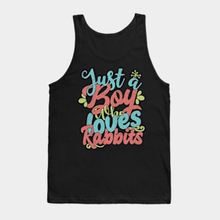 Just A Boy Who Loves Rabbits Gift graphic Tank Top